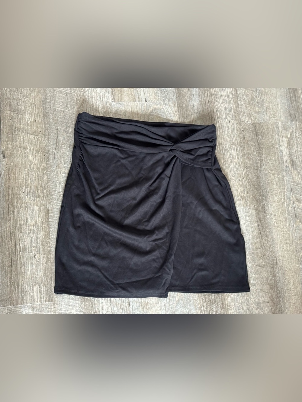 Halogen Black Twist-Front Pull-On Mini Skirt, Stretch, Women’s S, NWT, MSRP: $69